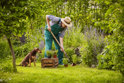 Outdoor landscaping work with public liability protection and safety measures