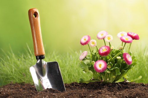 Hard landscaping and structured garden features in Newham
